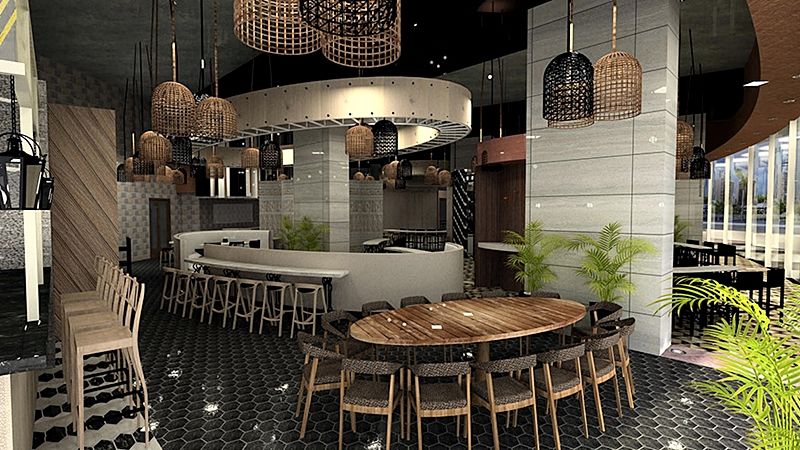 Hotel Las Americas Golden Tower Panama Exteriör bild Interior of the restaurant