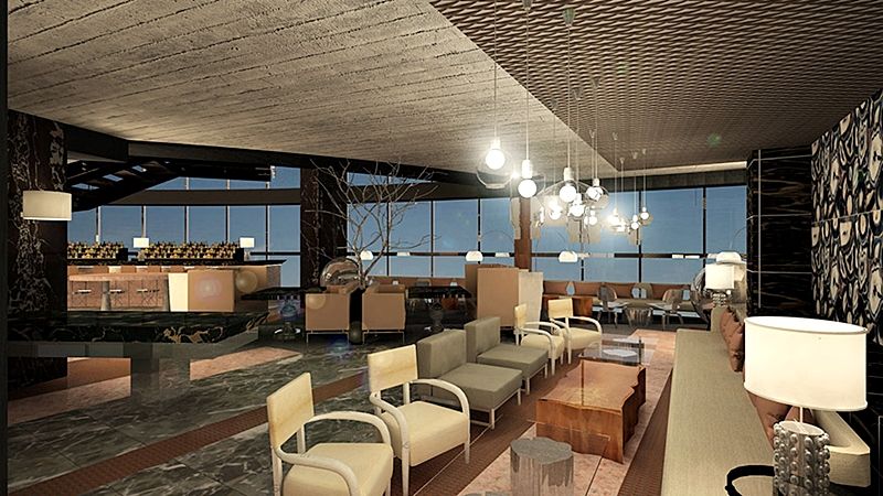 Hotel Las Americas Golden Tower Panama Exteriör bild The interior of the lounge